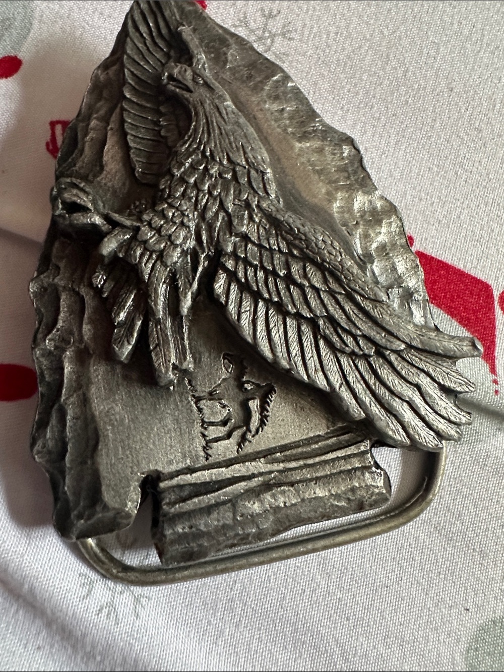 Metal Eagle Wall Accent in Silver